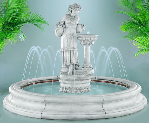 Angella In Toscana Pool Fountain With Spray Ring Pooled
